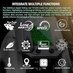 SAMOLLA Baitcasting Fishing Reel 8 oz Ultralight Smart Digital Baitcaster Reels with 22 Lb Max Drag 7.2:1 High-Speed Gear Ratio Left Handed Freshwater Saltwater Compact Design Silver TX900