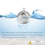 Coin Disc Sinkers Flat Fishing Weights Sinkers Round Shaped No Roll Rivers Sinker for Saltwater Freshwater Ocean Fishing 1oz to 5oz