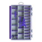 KastKing HyperSeal Waterproof Tackle Box, 3600 and 3700 Tackle Trays, Fishing Tackle Box Organizer with Removable Dividers, Lure Box and Terminal Tackle Storage,Purple