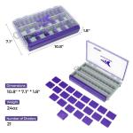 KastKing HyperSeal Waterproof Tackle Box, 3600 and 3700 Tackle Trays, Fishing Tackle Box Organizer with Removable Dividers, Lure Box and Terminal Tackle Storage,Purple