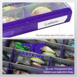 KastKing HyperSeal Waterproof Tackle Box, 3600 and 3700 Tackle Trays, Fishing Tackle Box Organizer with Removable Dividers, Lure Box and Terminal Tackle Storage,Purple