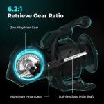 KastKing Verus Spinning Fishing Reel, Size 4000, Black, 6.2:1