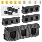 Ruppence 4-Pack Fishing Rod Holder for Garage, Wall Mounted Fishing Pole Holders with EVA Foam, Vertical Fishing Rod Rack Storage for Boats, Garage, Wall, Ceiling