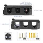 Ruppence 4-Pack Fishing Rod Holder for Garage, Wall Mounted Fishing Pole Holders with EVA Foam, Vertical Fishing Rod Rack Storage for Boats, Garage, Wall, Ceiling