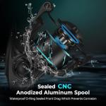 KastKing Verus Spinning Fishing Reel, Size 4000, Black, 6.2:1