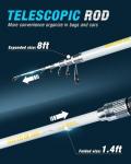Ghosthorn Fishing Rod and Reel Combo Carbon Fiber Telescopic Fishing Pole Carrier Bag Portable Kit Saltwater Freshwater (Rod and Reel only, 1.8m 6ft)