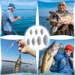 Egg Sinkers Fishing Weights, Bullet Fishing Weights Lead Oval Shaped Fishing Weights Sinkers for Saltwater Freshwater Fishing 1/4oz to 3oz (3/4oz-15pcs)