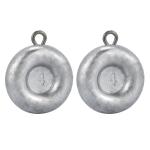 Dr.Fish 10 Pack Fishing Coin Sinkers Lead Fishing Weights Disc Weights No Roll Freshwater Saltwater River Bank Surf Fishing Catfishing, 2oz