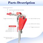 weyleity Automatic 2 Spring Fishing Rod Holder | 2 Pack Stainless Steel Folding Rod Stand Spring Loaded Adjustable Sensitivity Fish Pole Rack