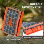 KastKing HyperSeal 3500 Double-Sided Waterproof Fishing Tackle Box – Adjustable Dividers, EVA Foam Jig Storage, Lure & Terminal Tackle Organizer,2 Pack