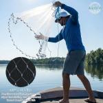 KescherAb Cast Net 3ft-8ft Radius American Monofilament Fishing Net 3/8 Mesh Fish Throw Net for Bait Trap, Casting Net with Heavy Duty Sinker, Professional Grade Saltwater Bait Fish