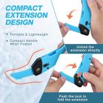 FLISSA 6.5" Folding Fillet Knife with Sheath, Fishing Knife, Razor Sharp & flexible Blade, Non-Slip Foldable Grips, Great for Fish Cleaning, Filleting, Deboning, Slicing