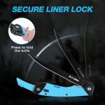 FLISSA 6.5" Folding Fillet Knife with Sheath, Fishing Knife, Razor Sharp & flexible Blade, Non-Slip Foldable Grips, Great for Fish Cleaning, Filleting, Deboning, Slicing