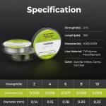 KastKing TriPolymer Crappie Advanced Monofilament Fishing Line, Higher Strength, Super Smooth, Low Light Refraction, Tri-Extrusion Advanced Mono Fishing line, Highly Abrasion Resistant