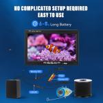 Underwater Fishing Camera, Portable Fish Finder with 7" LCD Monitor, IP68 Waterproof 1200TVL HD Fishing Camera with 12pcs White Lights for Lake Kayak Boat Ice Dark Fishing (98ft/30M Cable)