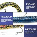 VMSIXVM Fishing Lures Bass Lures, Weedless Pre Rigged Bionic Sinking Bass Fishing Lure Soft Plastic Swimbaits for Trout, Walleye, Crappie, Fishing Worm Swim Baits Minnows for Saltwater Freshwater