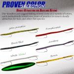 VMSIXVM Fishing Lures Bass Lures, Weedless Pre Rigged Bionic Sinking Bass Fishing Lure Soft Plastic Swimbaits for Trout, Walleye, Crappie, Fishing Worm Swim Baits Minnows for Saltwater Freshwater