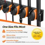 PLUSINNO V9 Vertical Fishing Rod Holders, Wall Mounted Fishing Pole Holders, Fishing Rod Rack Holds Up to 9 Rods or Combos, Fishing Rod Holders for Garage,Fishing Gear and fishing Gifts for Men