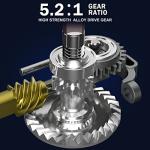 Sougayilang Fishing Reel, Ultralight Spinning Reel with Aluminum Spool, 5.2:1 High Speed Spinning Fishing Reel for Freshwater-White 2000