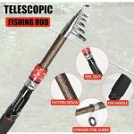 OLOLYAP Fishing Pole Combo Set 6.9ft Telescopic Fishing Rod and Reel Combo with Fishing Pliers and Lip Gripper Collapsible Fishing Rod and Reel Kits for Bass Sea Saltwater Freshwater