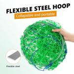 QualyQualy Bridge and Pier Fishing Net, Foldable Drop Net for Pier Fishing with Rope, Landing Net with Soft Steel Hoop(32''×36'')