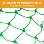 QualyQualy Bridge and Pier Fishing Net, Foldable Drop Net for Pier Fishing with Rope, Landing Net with Soft Steel Hoop(32''×36'')