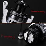 Sougayilang Fishing Reel, Ultralight Spinning Reel with Aluminum Spool, 5.2:1 High Speed Spinning Fishing Reel for Freshwater-White 2000