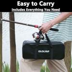 OLOLYAP Fishing Pole Combo Set 6.9ft Telescopic Fishing Rod and Reel Combo with Fishing Pliers and Lip Gripper Collapsible Fishing Rod and Reel Kits for Bass Sea Saltwater Freshwater