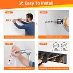 PLUSINNO V9 Vertical Fishing Rod Holders, Wall Mounted Fishing Pole Holders, Fishing Rod Rack Holds Up to 9 Rods or Combos, Fishing Rod Holders for Garage,Fishing Gear and fishing Gifts for Men