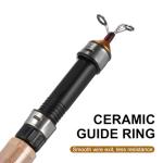 NUOBESTY Telescopic Fishing Rod, 10.4"-25.19" Small Portable Travel Ice Fishing Pole Tool with Cork Handle for Saltwater and Freshwater, Outdoor to Fish