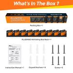 PLUSINNO V9 Vertical Fishing Rod Holders, Wall Mounted Fishing Pole Holders, Fishing Rod Rack Holds Up to 9 Rods or Combos, Fishing Rod Holders for Garage,Fishing Gear and fishing Gifts for Men