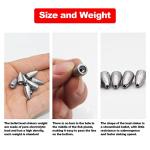 FREGITO 50pcs Fishing Weight Sinkers, Lead Worm Weights Fishing Sinkers for Bass Fishing Texas Rigs(3.5g)