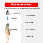 FREGITO 50pcs Fishing Weight Sinkers, Lead Worm Weights Fishing Sinkers for Bass Fishing Texas Rigs(3.5g)