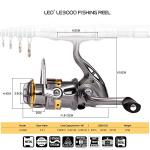 LEOFISHING 2Pcs Telespoic Fishing Rod and Reel Combos Collapsible Fishing Pole with Spinning Reel and Necessary Lure Accessories Portable Carrier Bag for Saltwater Freshwater (2Pcs, 210cm/6.89ft)