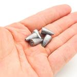 FREGITO 50pcs Fishing Weight Sinkers, Lead Worm Weights Fishing Sinkers for Bass Fishing Texas Rigs(3.5g)