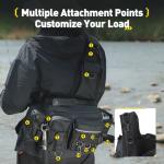 yuzhiyuan Multi - Carry Fishing Fanny Pack - Rod - Holding, Water - Repellent, Large Capacity for Bass Angling