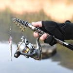 LEOFISHING 2Pcs Telespoic Fishing Rod and Reel Combos Collapsible Fishing Pole with Spinning Reel and Necessary Lure Accessories Portable Carrier Bag for Saltwater Freshwater (2Pcs, 210cm/6.89ft)