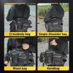yuzhiyuan Multi - Carry Fishing Fanny Pack - Rod - Holding, Water - Repellent, Large Capacity for Bass Angling