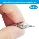 Uenhoy 20 Pcs Fishing Weights Inline Trolling Fishing Sinker Tackle with Inner Swivels, Oval Drop Casting Fishing Weight Sinkers, 1/6 oz (5g)