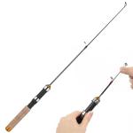 SHINEOFI Telescopic Mini Ultra-Light Ice Fishing Rod Pole 25.59 Inch Portable Pocket Fishing Rod with Durable Guides for Winter Angling