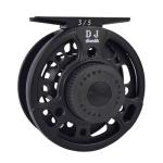 Aventik DJ Fly Reel 3/5 5/7 7/9 Super Large Arbor Fly Fishing Reel Fresh Water and Salt Water Aluminum Fly Reel Three Colors to Choose (Black 3/5)