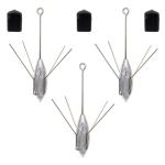 Fishing Sinker Weights Lead Surfing Casting Spider Sinkers Long Tail Fishing Sinkers Fishing Equipment for Catfish Saltwater Ocean Beach Sand (4oz - 3pcs)