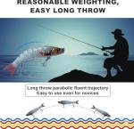 Multi Jointed Fishing Lures Kit (3 Pack), 8-Segment Lifelike Swimbait for Bass Trout Walleye, Slow Sinking Hard Lure with Treble Hooks, Realistic Topwater Freshwater Saltwater Fishing Bait Set