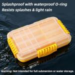 BiteX Waterproof 3600 Tackle Boxes 2PCS, Airtight Fishing Lure Box with 5-20 Adjustable Compartments, Watertight Tackle Tray Organizer for Freshwater Saltwater Fishing