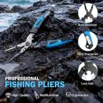 PLUSINNO Fishing Gear, Fishing Backpack with Tackle Box, Waterproof tackle Backpack with Rod Holders, Lures, Tools, Pliers & Accessories, Fish Gifts for Men