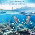 Fishing Sinker Weights Lead Surfing Casting Spider Sinkers Long Tail Fishing Sinkers Fishing Equipment for Catfish Saltwater Ocean Beach Sand (4oz - 3pcs)