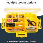 BiteX Waterproof 3600 Tackle Boxes 2PCS, Airtight Fishing Lure Box with 5-20 Adjustable Compartments, Watertight Tackle Tray Organizer for Freshwater Saltwater Fishing