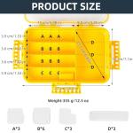 BiteX Waterproof 3600 Tackle Boxes 2PCS, Airtight Fishing Lure Box with 5-20 Adjustable Compartments, Watertight Tackle Tray Organizer for Freshwater Saltwater Fishing