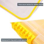 BiteX Waterproof 3600 Tackle Boxes 2PCS, Airtight Fishing Lure Box with 5-20 Adjustable Compartments, Watertight Tackle Tray Organizer for Freshwater Saltwater Fishing