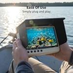 Jiisquilyx Underwater Camera & Fish Finder: 5.5 Inch OLED 1080P Waterproof Ice Fishing Camera with Monitor｜Portable Fish Finders for Ice/Lake Fishing｜Depth Finder for Boat/Kayak & Murky Under Water